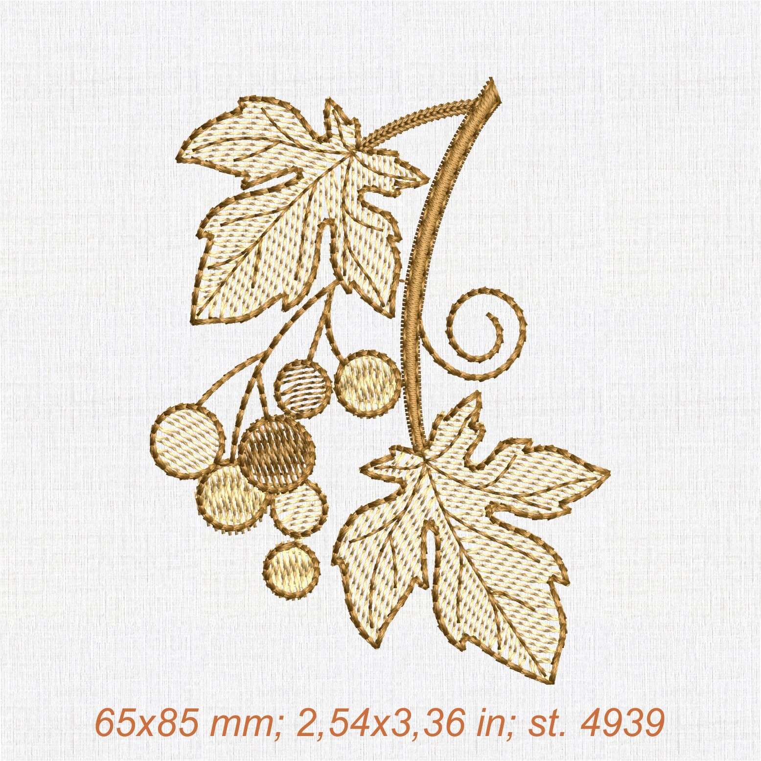 Grapevine 2 Machine Embroidery Designs Instant Download Small Etsy