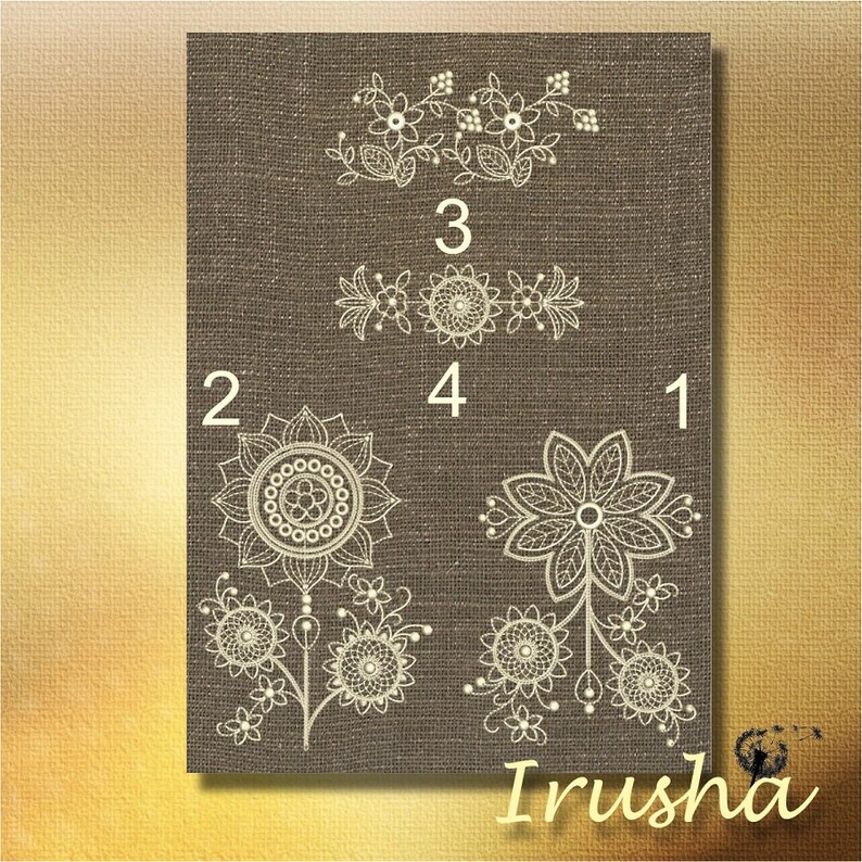 Vintage Machine Embroidery Designs Set2 Instant Download Etsy