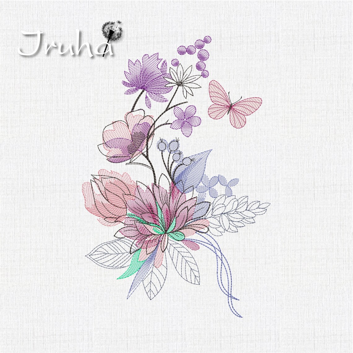 Spring machine embroidery designs instant download in 3 sizes  etsy