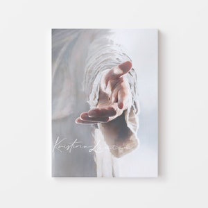 Canvas Wrap, Religious Art, Jesus Christ Reaching Out, Christian Art, LDS, Christ Hand, Nail