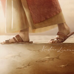 Jesus Christ Walking On Water, Christian, Painting, Christian Artwork, Home Decor, Religious Art