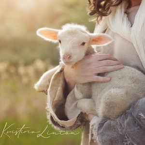Print,Jesus Christ Holding Lamb, Religious painting, Christian Art, Good Shepard, Wall Decor, Horizontal, Faith, Spiritual, LDS