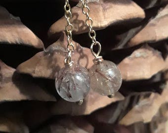Golden Rutilated dangle earrings