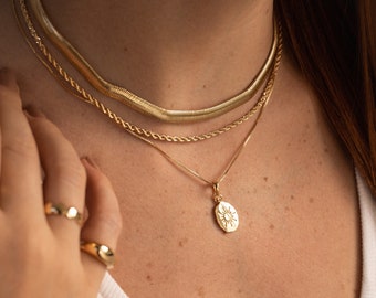 Gold Sonne Mond himmlische Halskette, Sommer Schmuck, Ewigkeit Halskette, Halbmond Halskette, Geschenk für sie