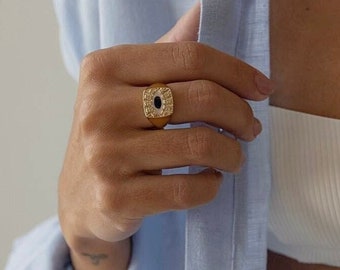 Gold Evil Eye Ring • Protection Ring • Good luck Ring • Amulet Jewelry • Greek Jelwelry • Gift for her