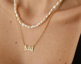 Baby Halskette • Trend Halskette • Babe Halskette • Beste Freundin Geschenk • Geschenk für sie • Girly Halskette • Gold gefüllte Halskette