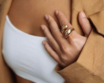 Dome Ring • Statement Ring • Minimalist Ring • Boho Ring • einzigartig Ring • Gold Filled Ring • Geschenk für sie