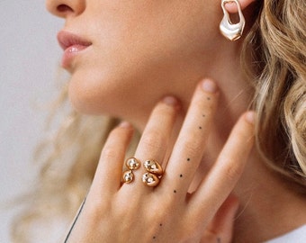 Minimalistischer Ring • Statement Ring • Kuppelring • Boho Ring • einzigartig Ring • Gold Filled Ring • Geschenk für sie
