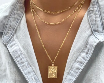 Gold Tarot Halskette, Sonne Halskette, Sonnenschein Halskette, Sommer Halskette, Empath Schutz, Gold Stern Halskette