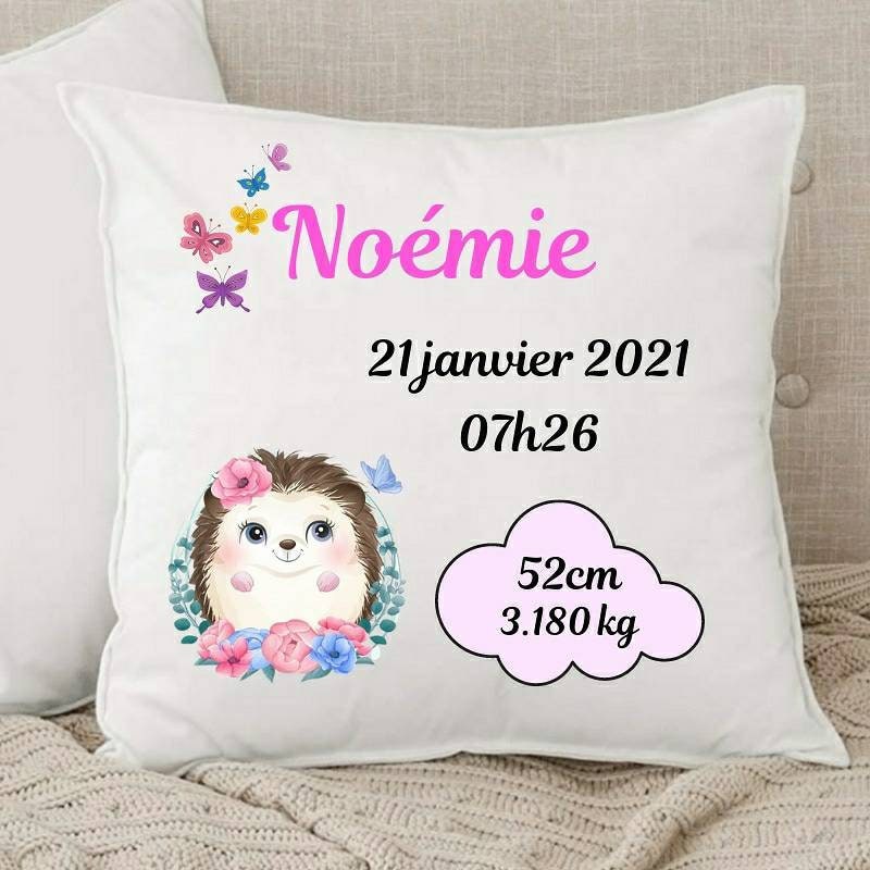 Coussin Naissance Personnalisé