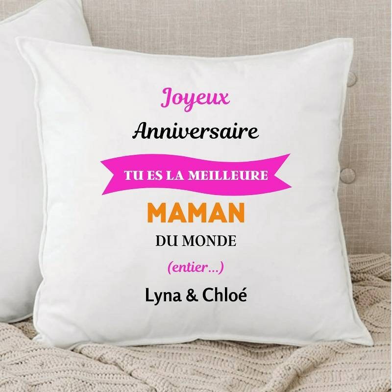 Cadeau Anniversaire Maman, Coussin Personnalisé