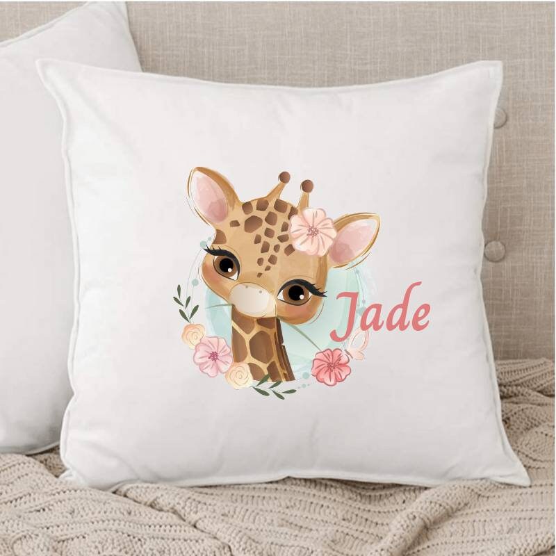 Coussin Petite Girafe Personnalisé