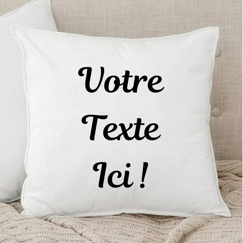 Coussin Décoratif Personnalisé, Coussin avec Votre Texte