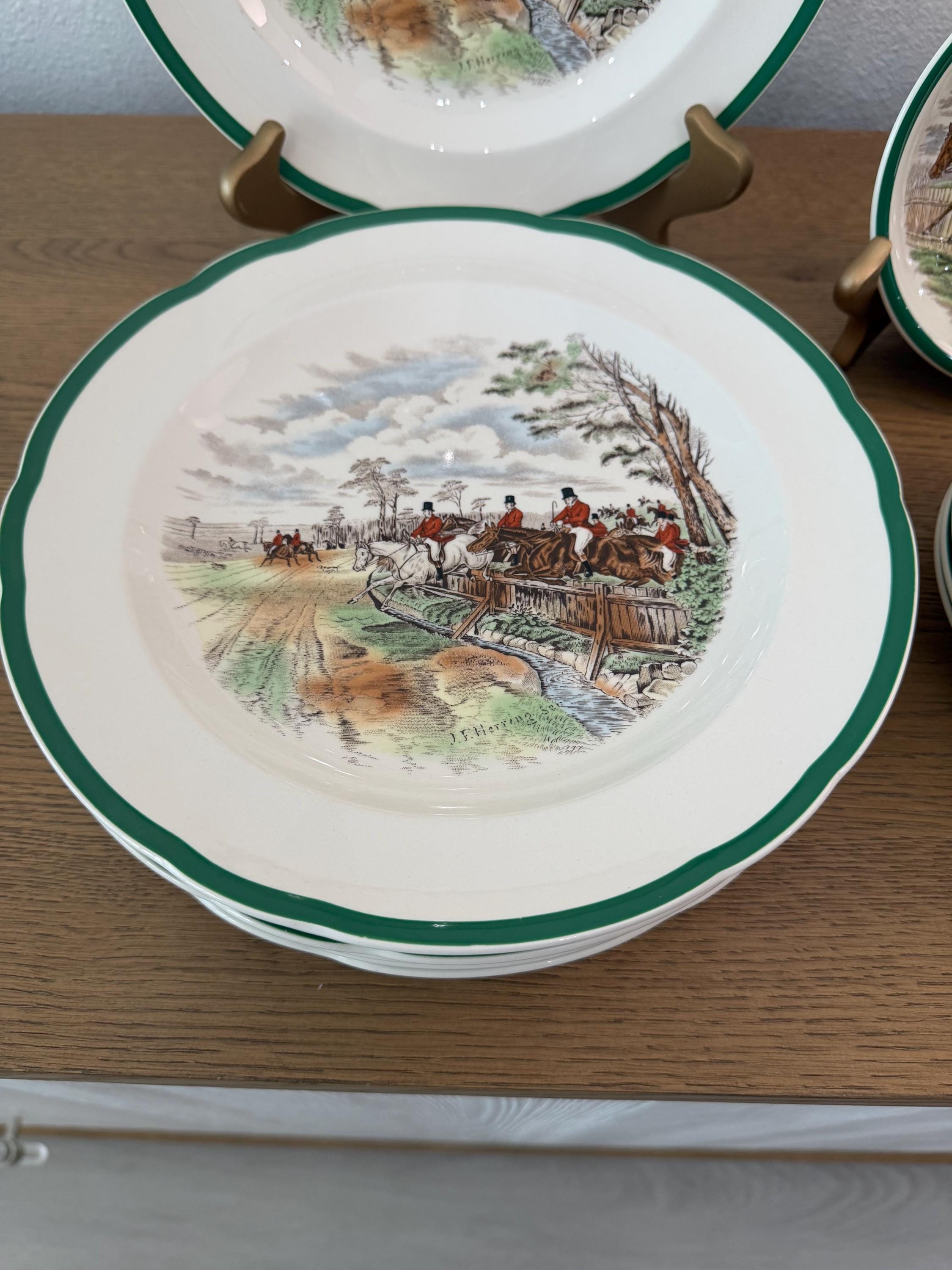 Spode Hunt Vintage China Set Full Cry & First Over - Etsy