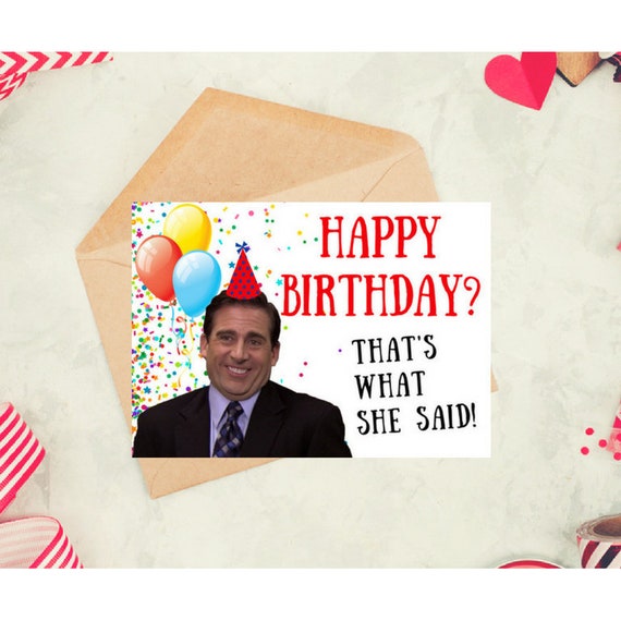 michael scott card the office tv show birthday card office