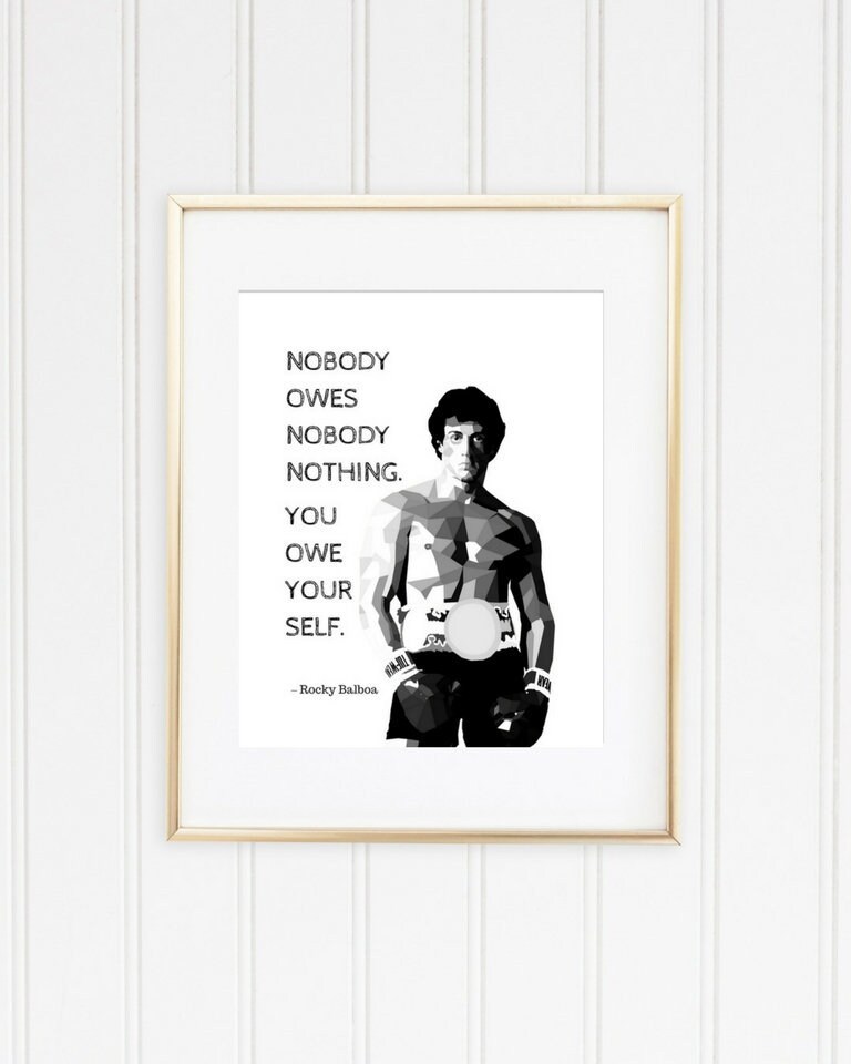 Rocky Balboa Quote wall art Balboa poster Quotes about | Etsy