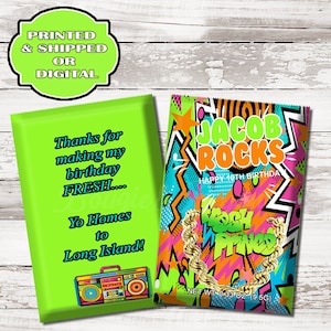 Fresh Prince Pop Rocks Candy - Pop Rocks -Fresh Birthday Party - Fresh Prince Game Party Favors - Candy Favors - Printed Popping Candy