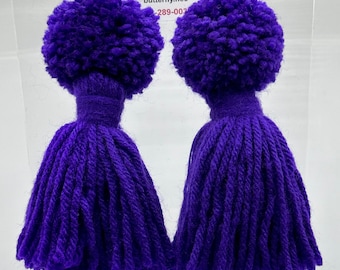 Boucles d'oreilles pompons colorés - Bijoux tendance bohème fait main