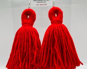 Boucles d'oreilles pompons aux couleurs vives - Bijoux tendance bohème fait main