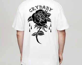 Crybaby T-Shirt | 100% Organic Cotton T-Shirt | Classic Traditional Tattoo Print | Streetwear-Tattoo Shirt Design