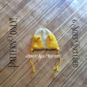 Banana Hat PATTERN ONLY - 6 sizes included; favorite, yellow, fruit, tasty, snack, produce, peel, loom knit, crochet