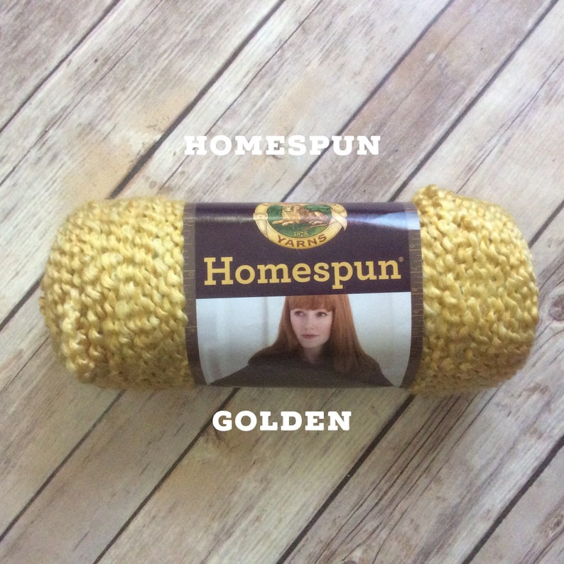 Homespun yarn READY TO SHIP; 6 oz skein Golden Lion Brand