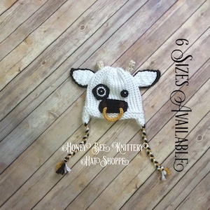 Bull Hat - 6 sizes available, READY TO SHIP; animal, farm, ffa, cow, ear tag, bull, calf, Holstein, nose ring, newborn, angus, HBKHats