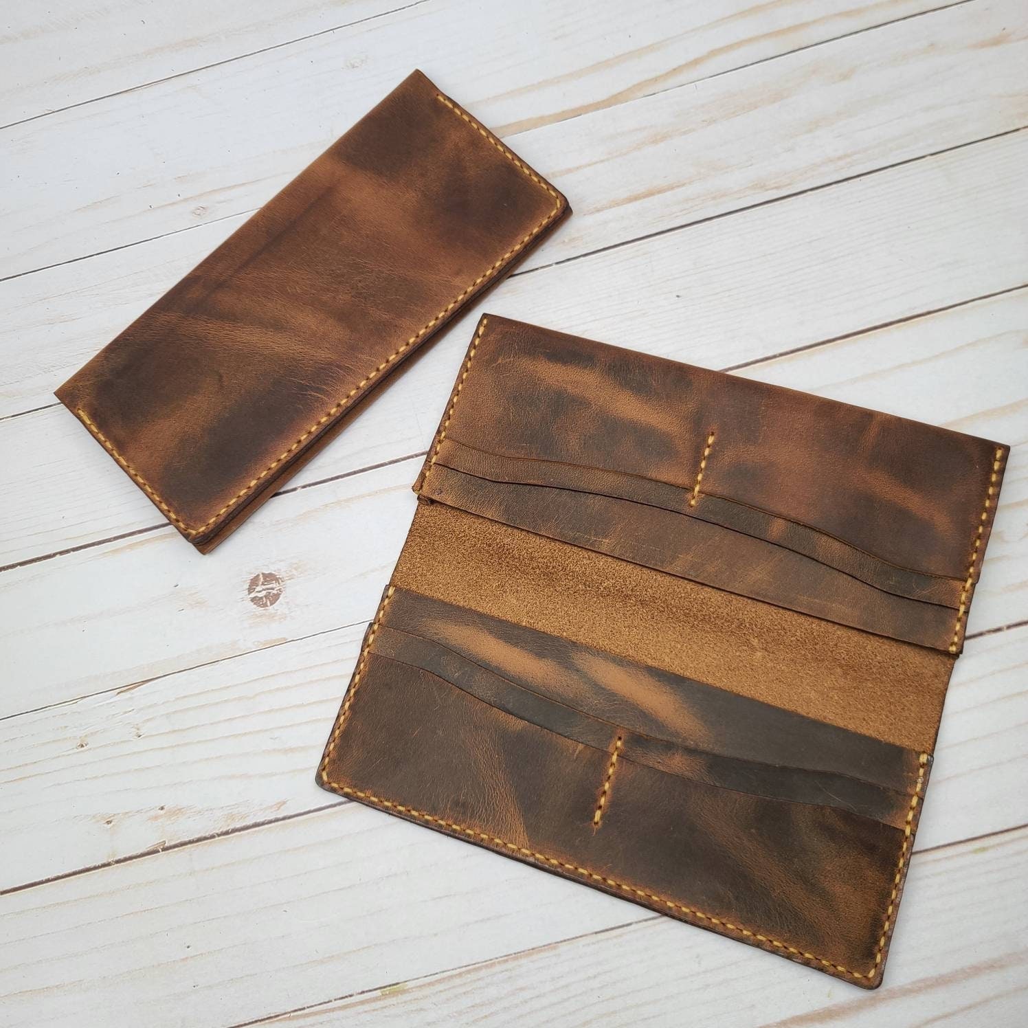 Long Wallets For Men - Tall Leather Wallet The Houstonian