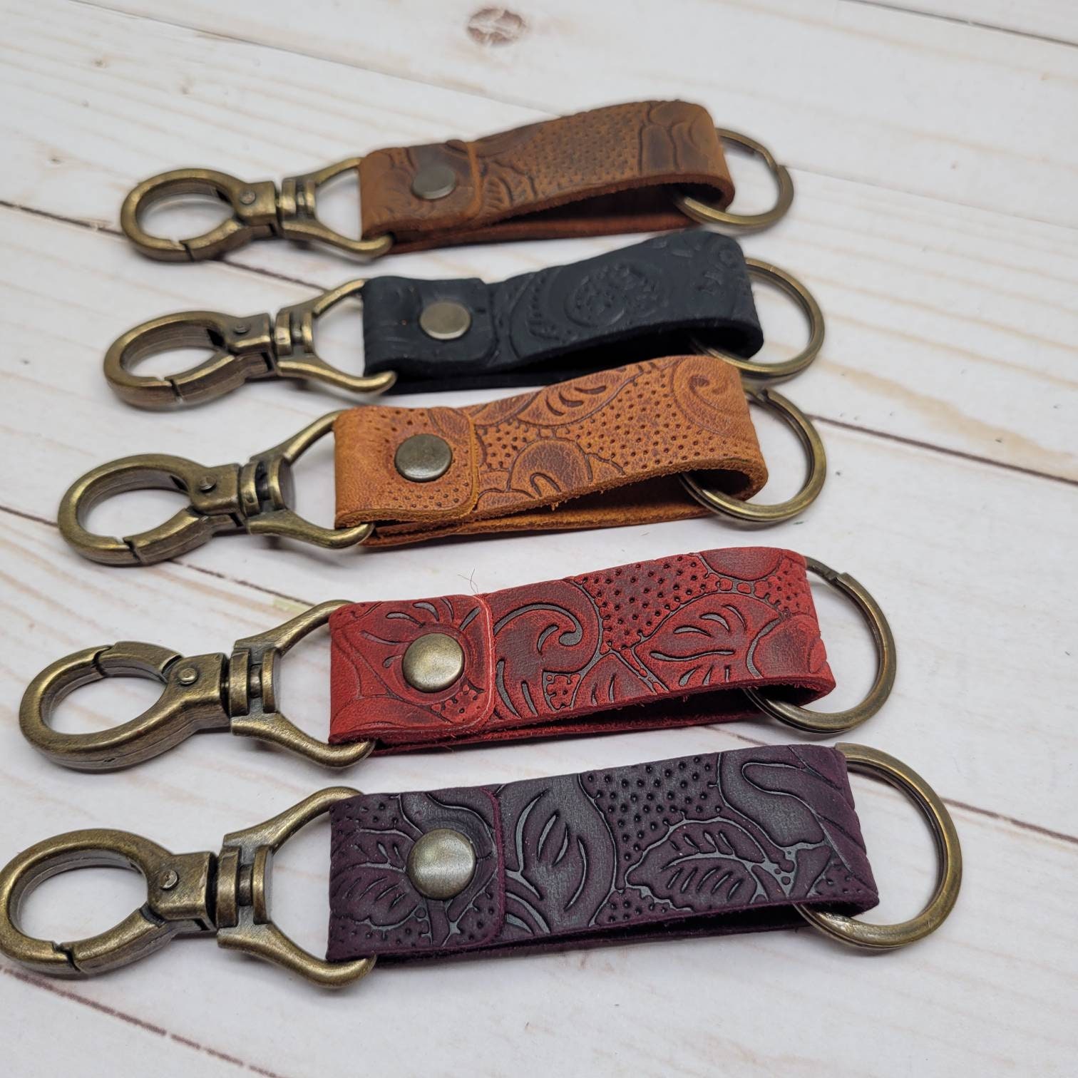 Brand New Western Leather Keychains 
