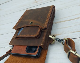 leather cell phone bag