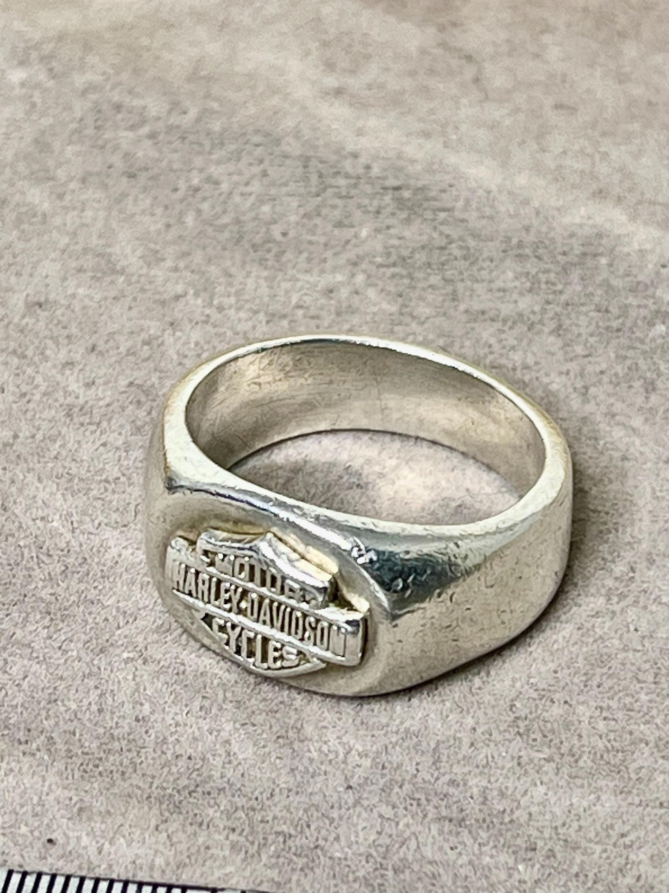 Sterling Silver Harley Davidson Rings - Etsy