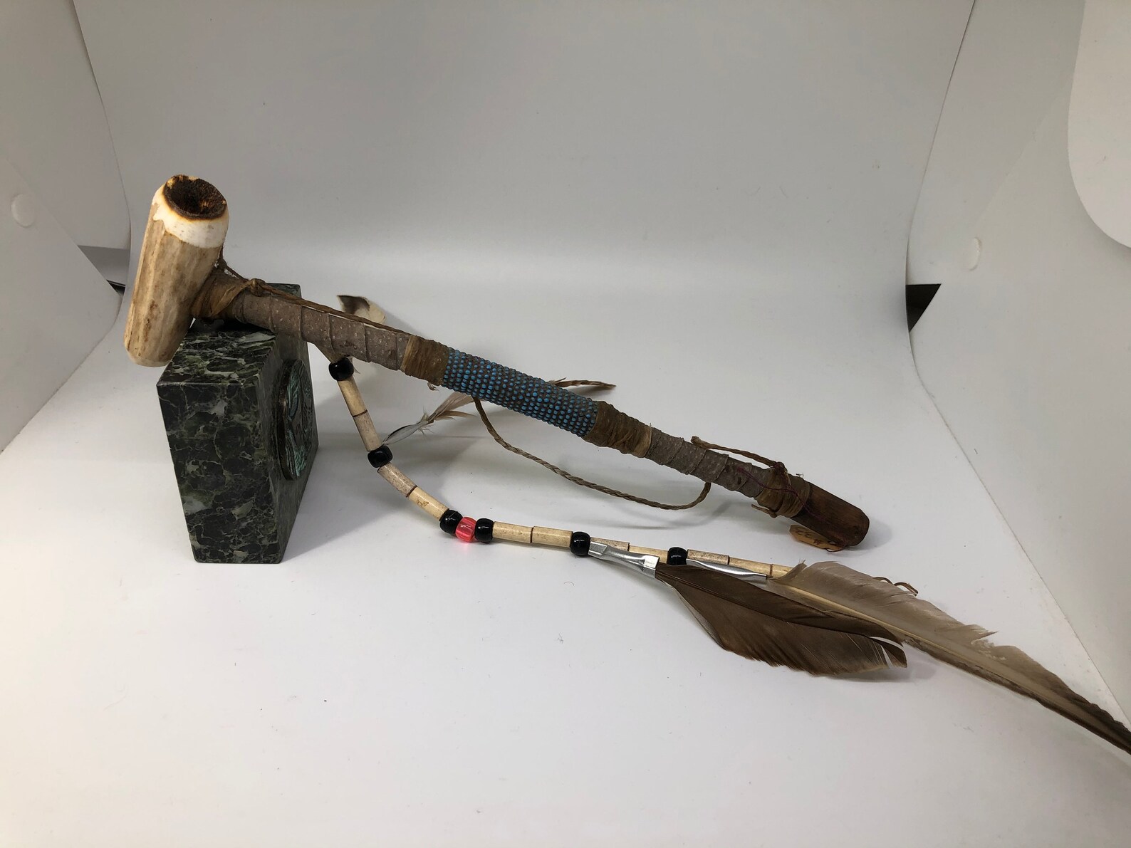 Native american hand made old tobacco pipe Etsy