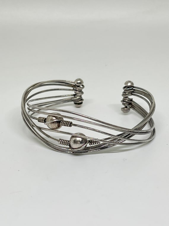 Antique southwestern wire, beads sterling silver … - image 1