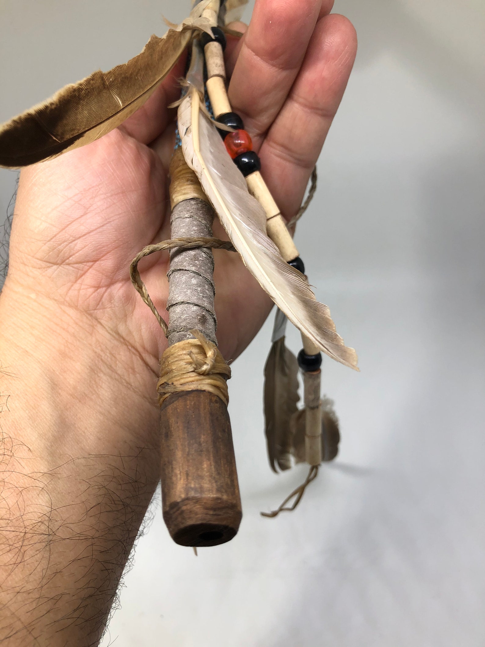 Native american hand made old tobacco pipe Etsy
