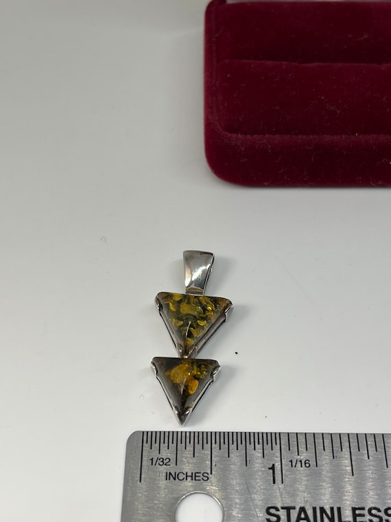 Antique southwestern Estate Natural Amber pendant - image 4