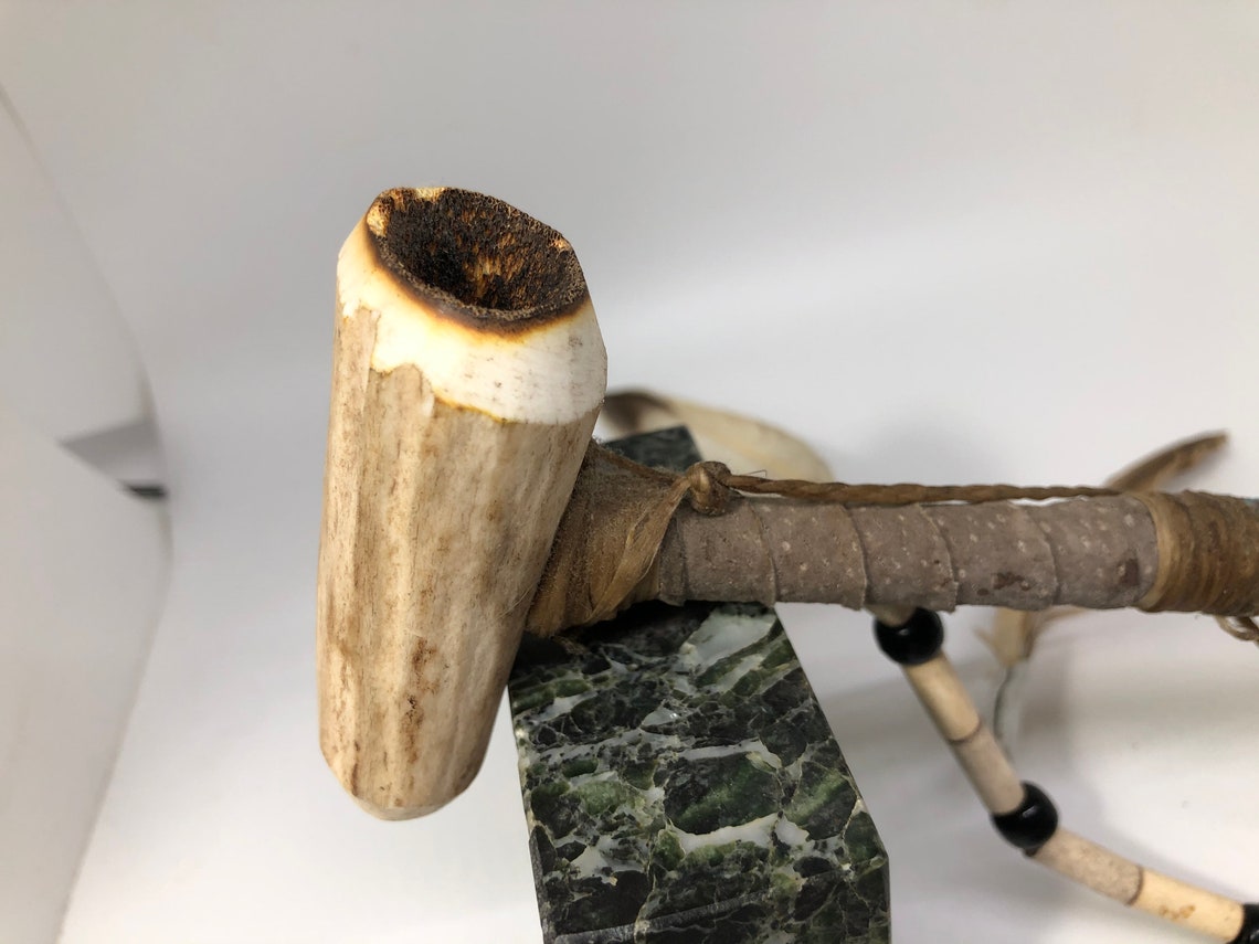Native american hand made old tobacco pipe Etsy