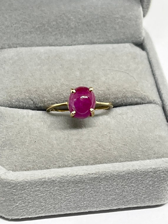 Antique genuine ruby 14k gold ladies ring