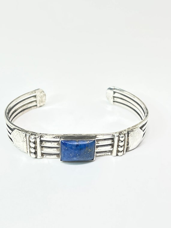 Navajo K.Y. Kay Yazzie sterling cuff bracelet