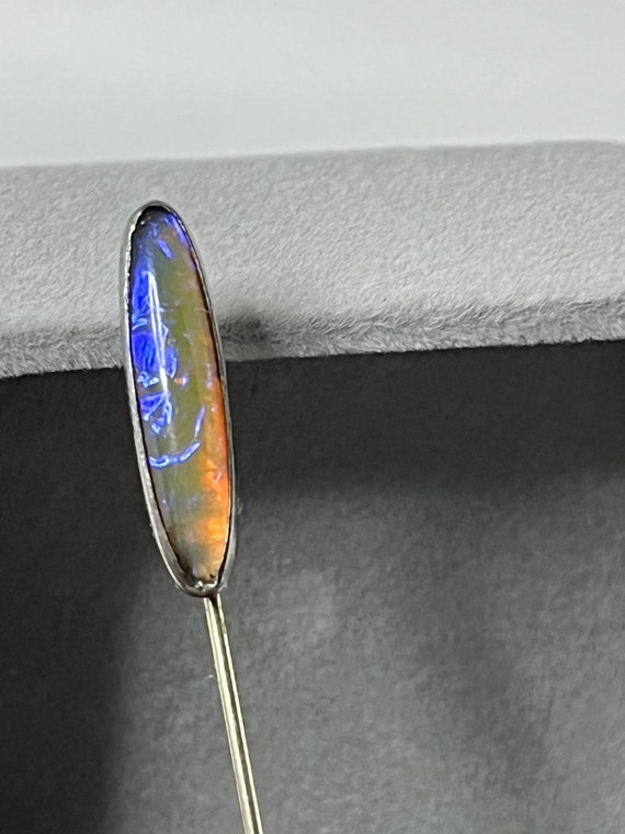 Antique Genuine Boulder Opal Stick Pin