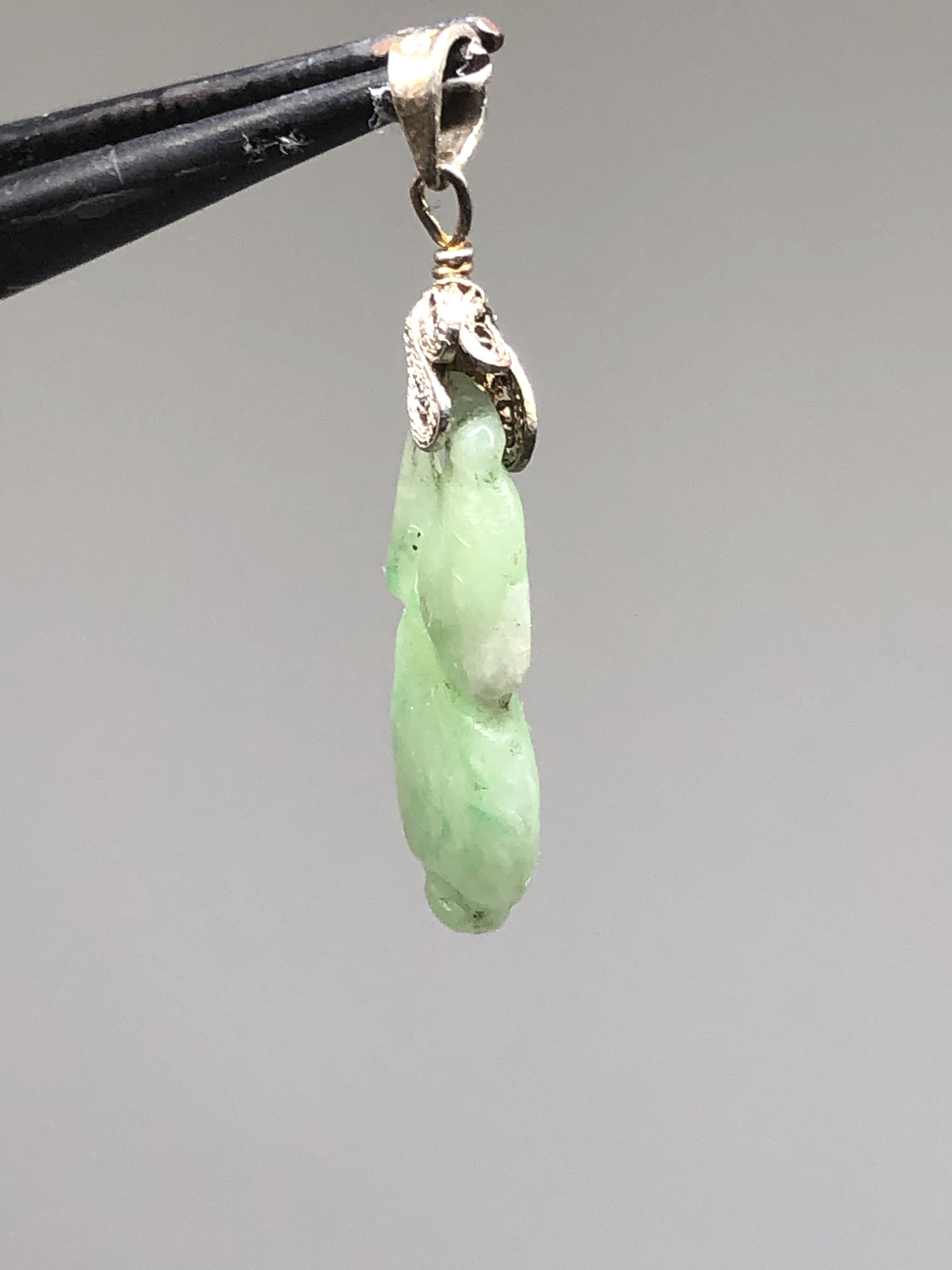 Vintage small Genuine Jade Charm Etsy