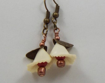 Dainty flowers dangle earrings