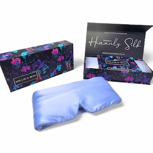 Millie & Boo Silk Sleep Mask - 100% Pure Organic Mulberry, 22 Momme Silk Eye Mask, Adjustable and Comfortable Fit with Gift Box-