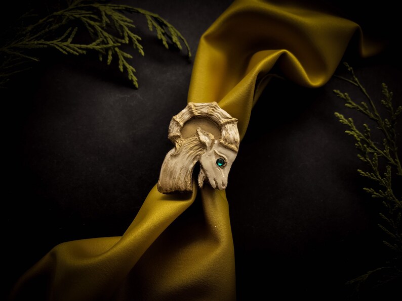Ring \u201cMountain goat\u201d handcrafted of polyurethane
