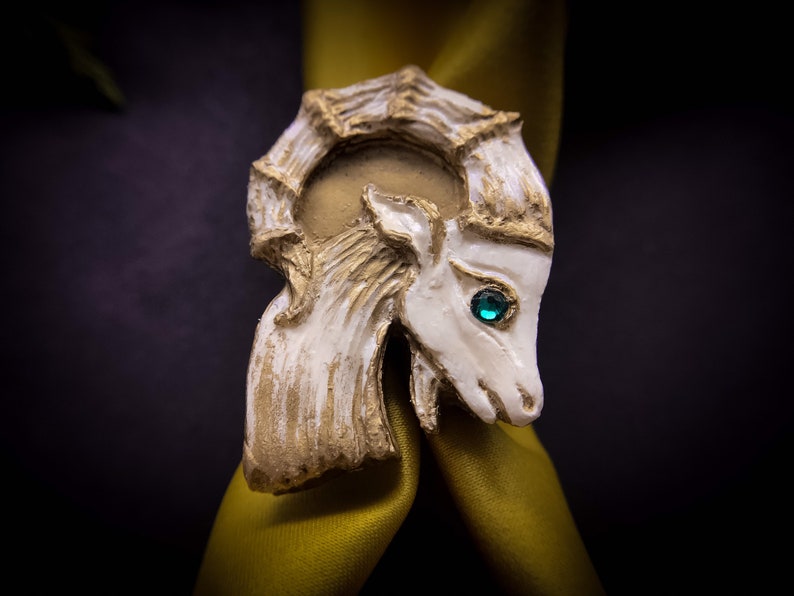 Ring \u201cMountain goat\u201d handcrafted of polyurethane