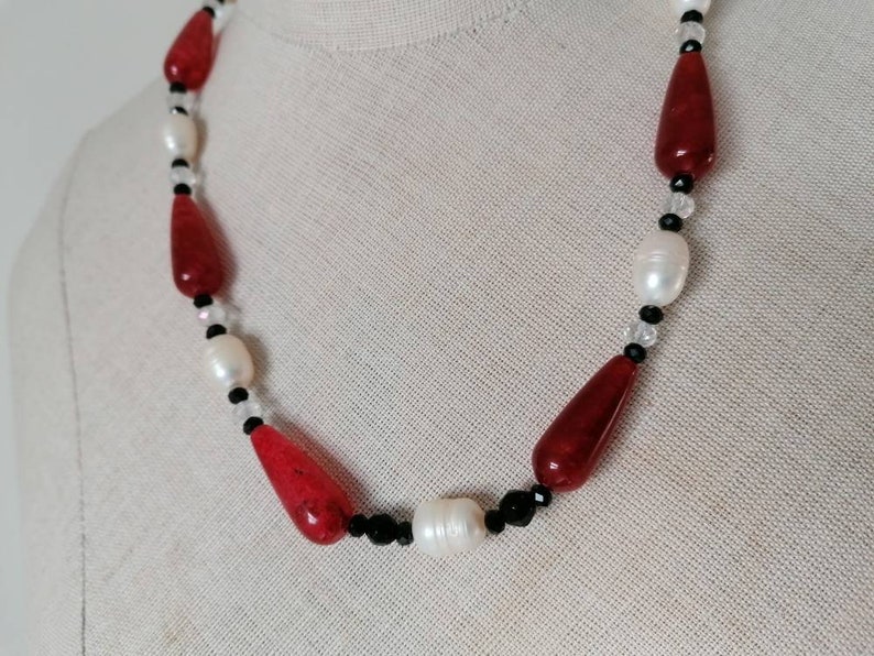 Incredibly necklace with rhodochrosite!