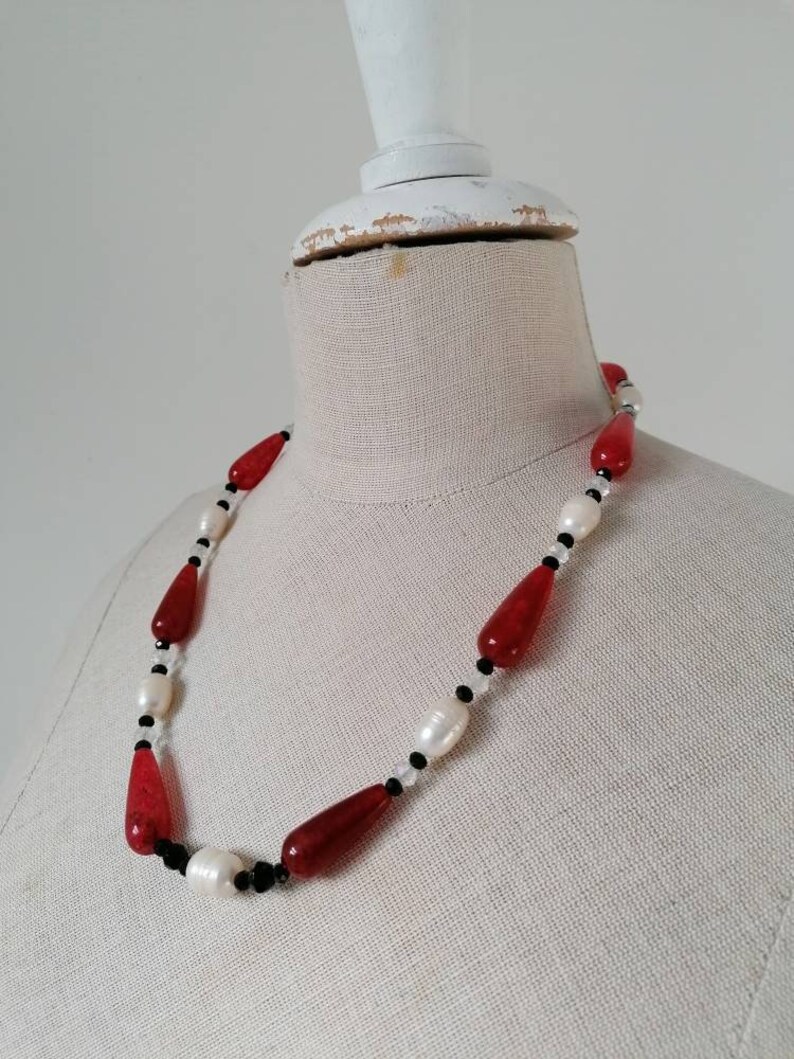Incredibly necklace with rhodochrosite!