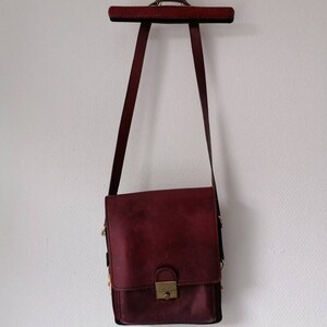 Burgundy handbag