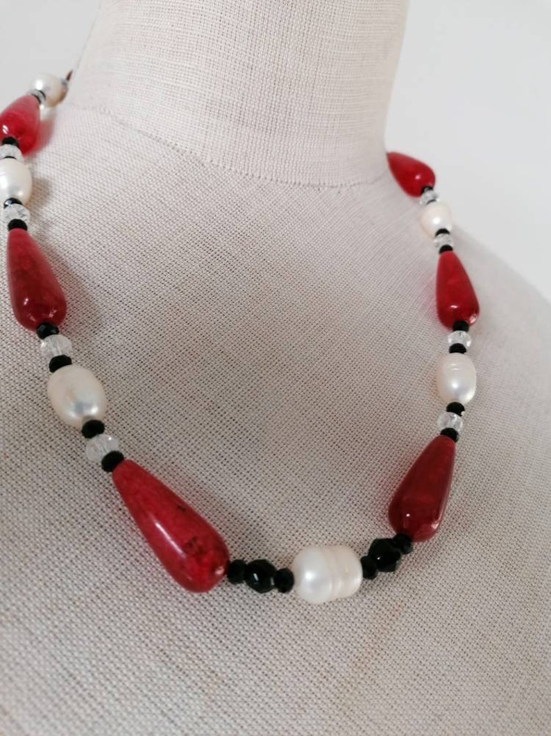 Incredibly necklace with rhodochrosite!