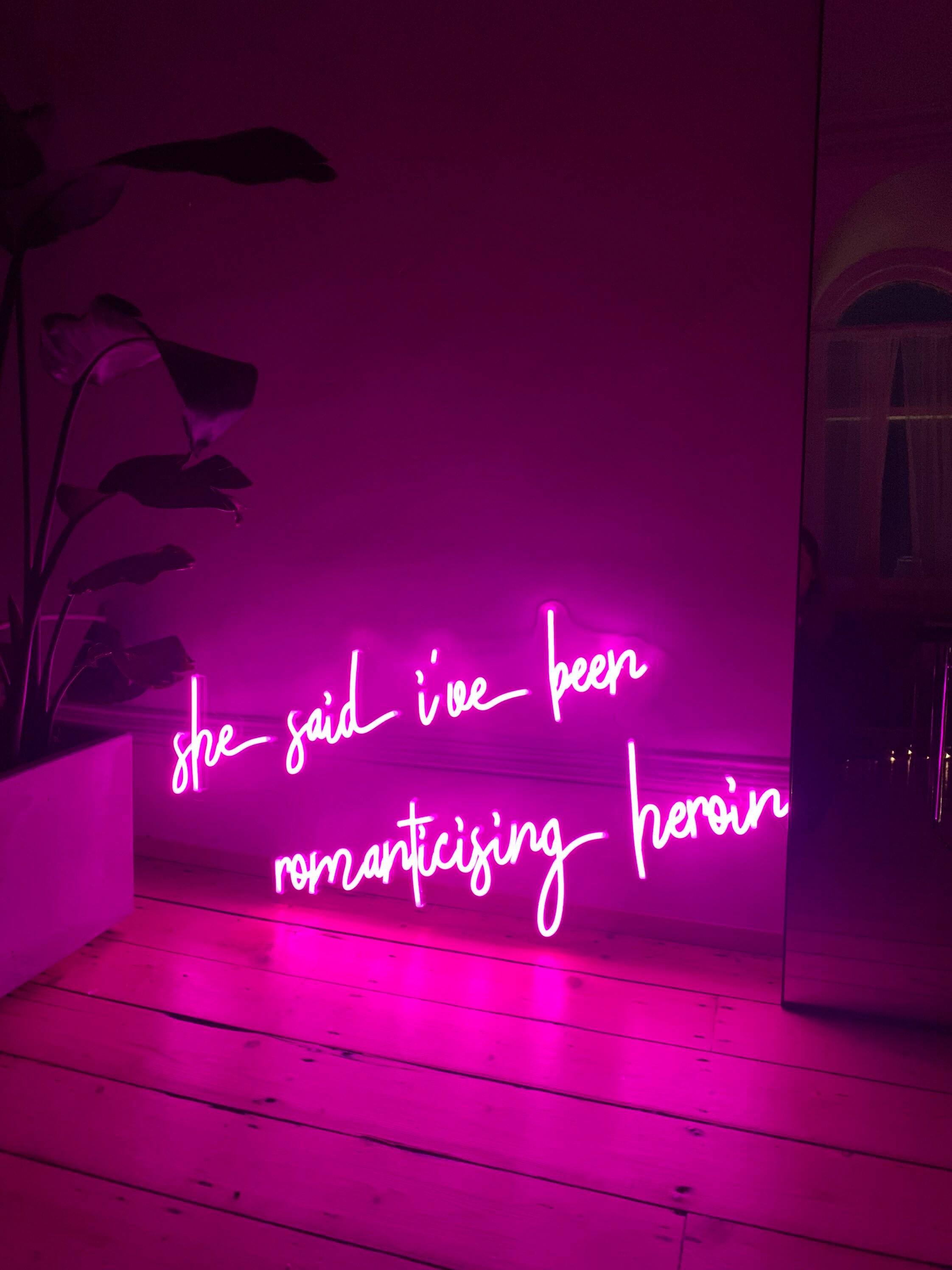Pink LED Neon Sign The 1975 Paris lyrics Etsy