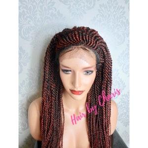Cornrow/Ghana Weave Canerow all back twist geflochtene Perücke - (Farbe 350/2)